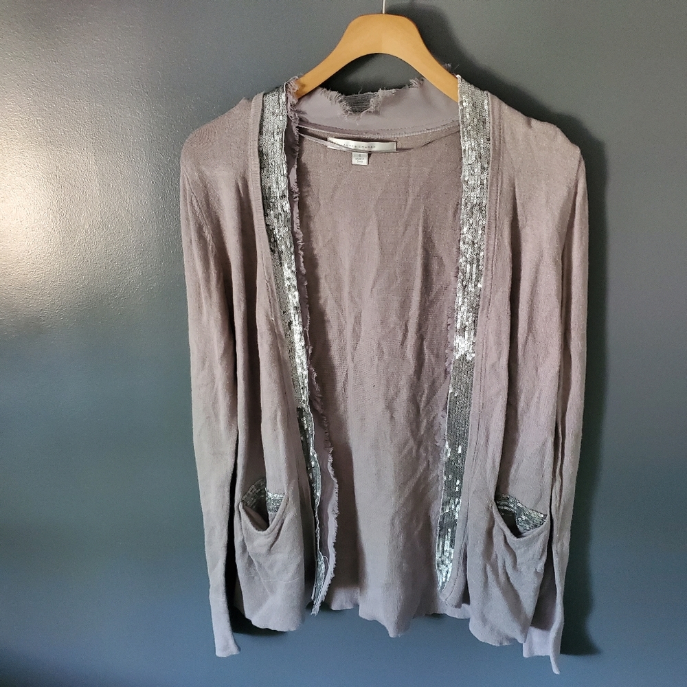Gray cardigan